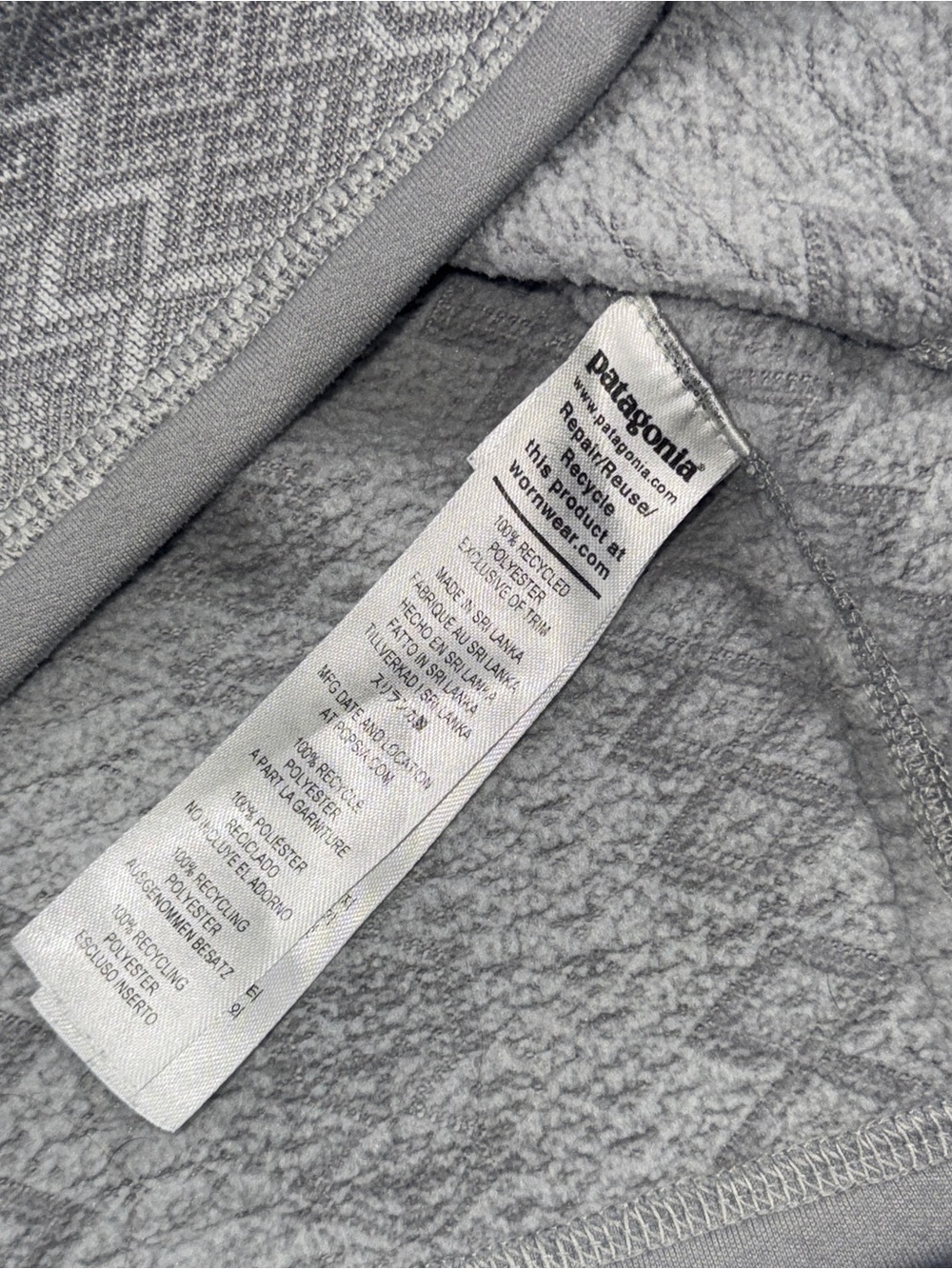 Patagonia Better Sweater 1/4 Zip Fleece Pullover Nordic Geometric Gray Womens S - Picture 4 of 10